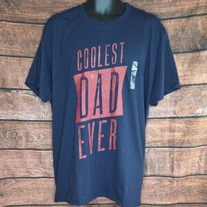 Target Coolest Dad Ever Fathers Day Navy Graphic T-Shirt NWT Size XXL AQ-2057